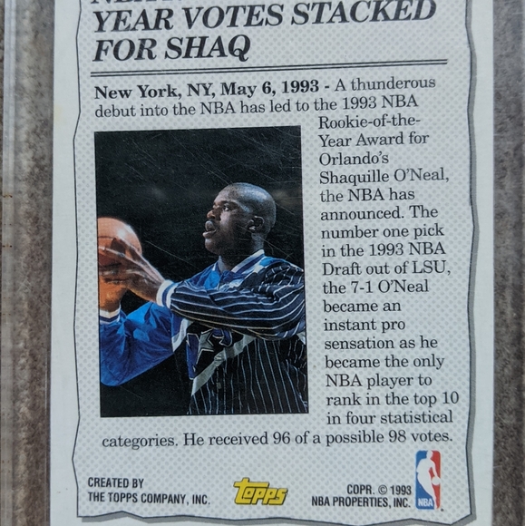 Shaquille O'Neal 1992-93 HighlightRookie year card - Picture 7 of 7